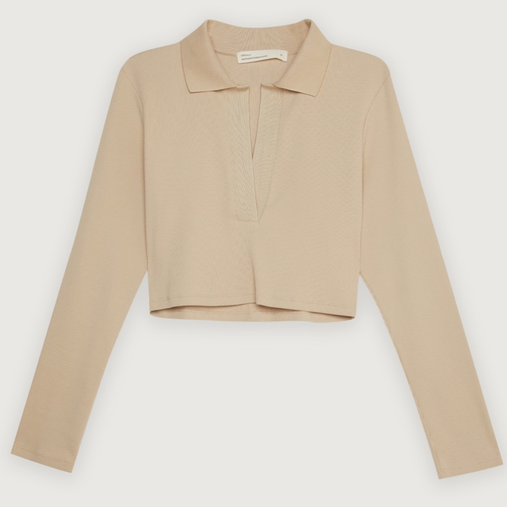 NWOT Cropped Collared Top